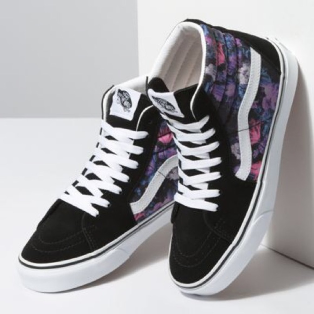 vans warped floral hi-tops!! :)